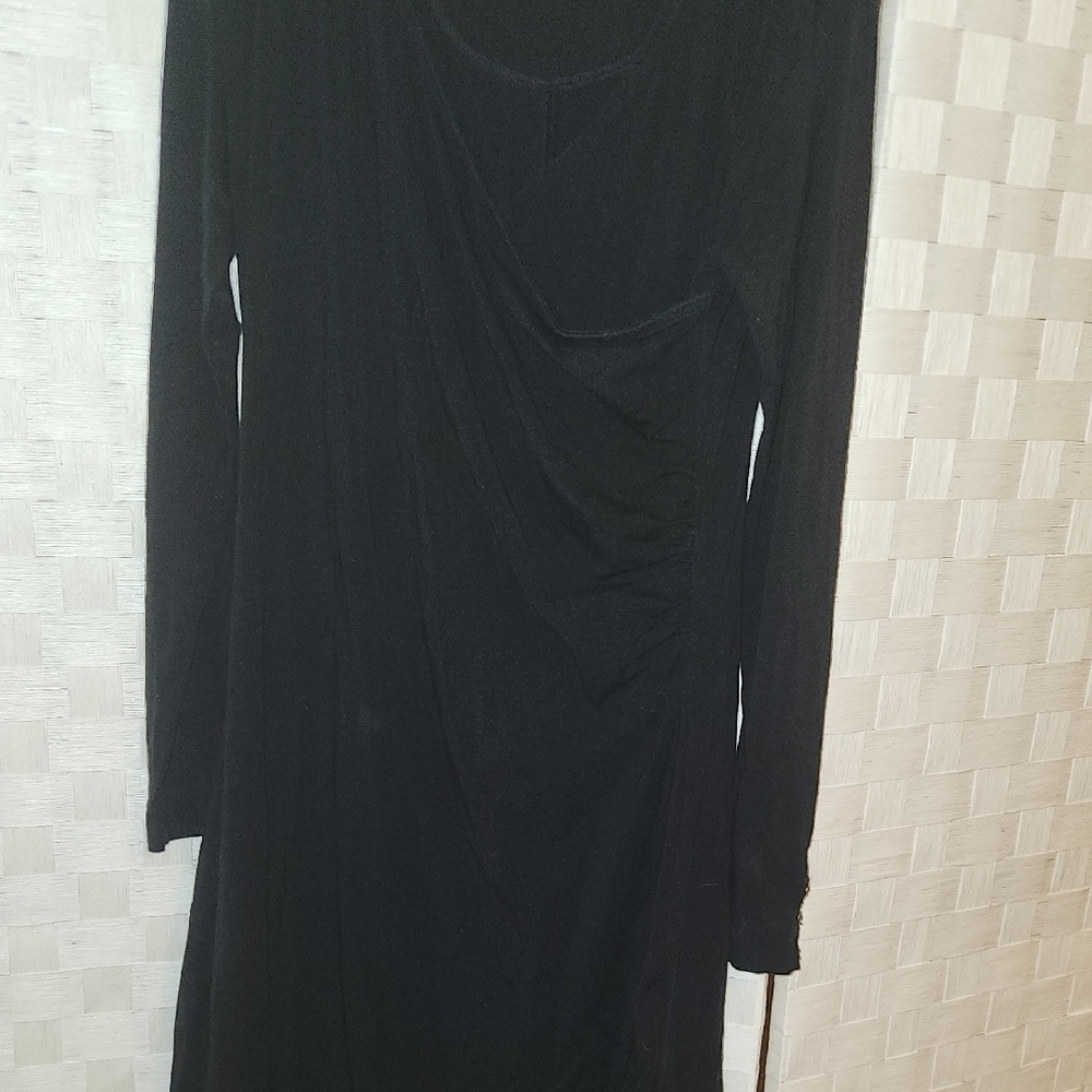 Kuhl Black Sheath Long Sleeve VNeck Dress XL - Picture 4 of 5